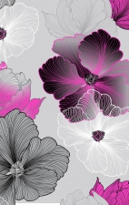 GTCP Zinnia Stretch Scrub Caps - Impression: Lined Floral Pink
