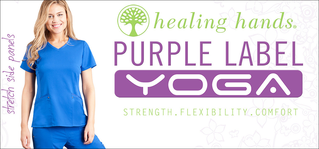 Healing Hands Purple Label Tina Women's 8-Pocket STRETCH Yoga Scrub Pants