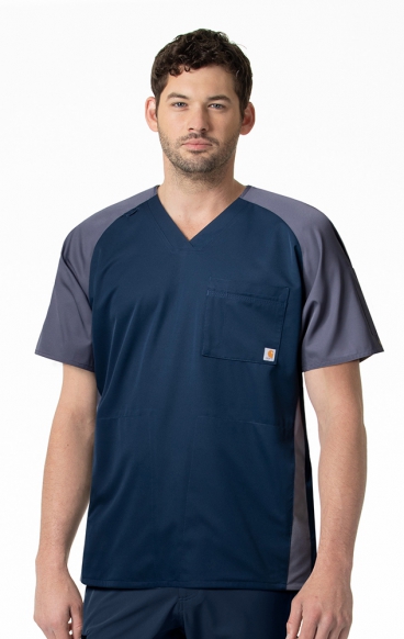 *VENTE FINALE 2XL Carhartt Scrubs C16106 Haut à manches raglan bicolore pour homme 