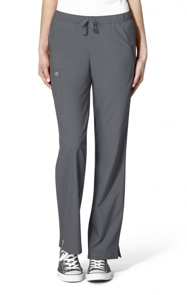 *VENTE FINALE XL 5255P Petite W123 de WonderWink Pantalon double cargo à devant plat pour femmes - Entrejambe 28po