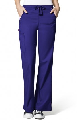 5308 WonderFlex Grace Flare Leg Cargo Scrub Pants - Grape