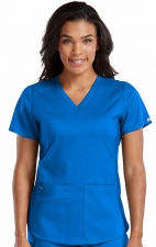 7459 Med Couture Performance Touch V-NECK SHIRTTAIL TOP