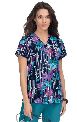 KOI Women's Justine Button-Front Scrub Top Longer Length, Camel, X-Small :  : Clothing, Shoes & Accessories