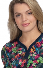 1052PR Planet koi Thea Print Top - Tropical Climate