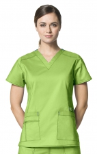 6108 WonderFlex Verity - Haut d’uniforme avec encolure en forme ‘’V’’ - Green Apple