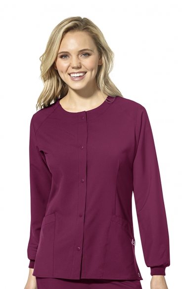 *FINAL SALE L 8155 W123 by WonderWink - Women's Crew Neck Warm Up Jacket