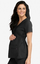 8459 Med Couture Plus One Maternity V-Neck Scrub Top - Black