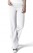 5514 WonderWink pantalon à taille tricotée avec étirement à quatre-sens  -  White