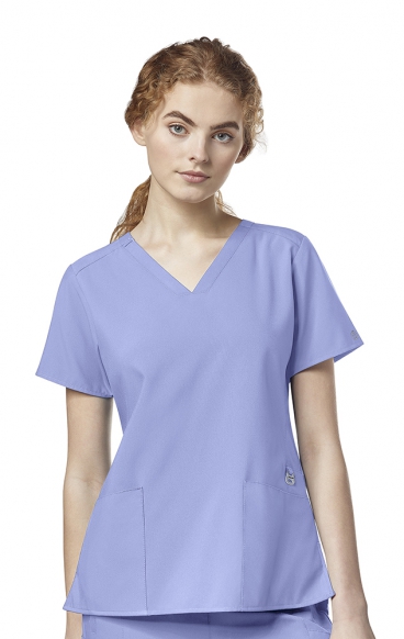 *VENTE FINALE 2XL 6555 W123 de Wonderwink - Haut de tunique médicale en Col-V stylisé avec dossier flexible