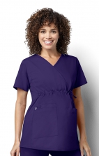 145 WonderWORK Maternity Mock Wrap Scrub Tops