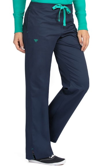 *FINAL SALE NEW NAVY/SPEARMINT 8705T TALL (33") Med Couture Signature DRAWSTRING PANT