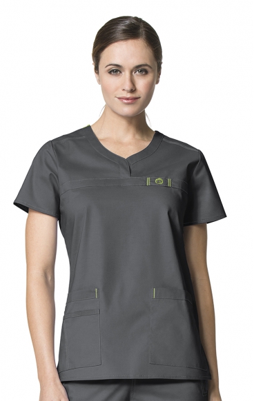 *FINAL SALE L 6208 WonderFlex Patience Curved Notch Neck Scrub Tops