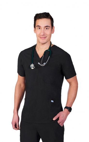 T7010 - Le Haut Alex pour Homme/Unisexe à col en V avec 3 Poches T7010 - Le Haut Alex pour Homme/Unisexe à col en V avec 3 Poches