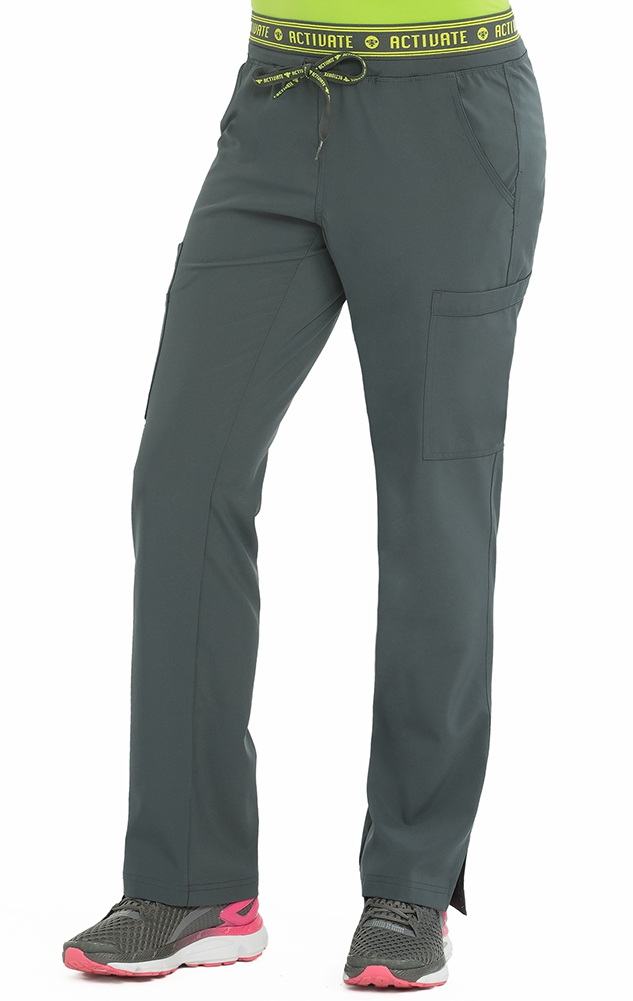 FINAL SALE PEWTER 8758 Med Couture Activate 4-way Energy Stretch Yoga Cargo  Pant 