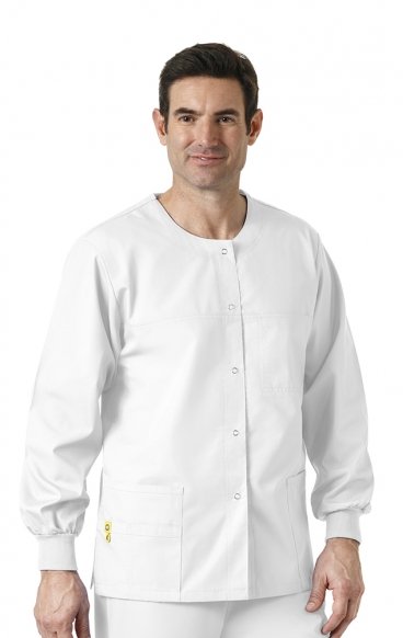 *VENTE FINALE WHITE 8006 WonderWink Origins Delta – Veste d’uniforme Unisexe avec Col Arrondi