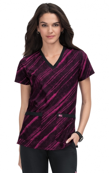 1071PR koi Lite Stretch Align Print Top - In Motion