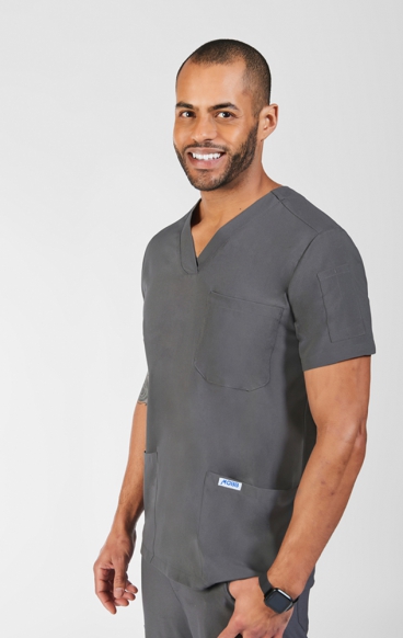 *FINAL SALE L T7010 - The Alex  Men's/Unisex V-Neck Top with 3 Pockets