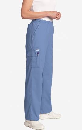 ComfortEase Women's Elastic Waist 2-Pocket Scrub Pants, Size 3XL Regular  Inseam, Ceil Blue