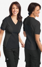 Ultra Flexi Scrub Top par MOBB - Black/Black (BL-BL)