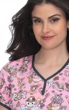 1017TKD Koi Tokidoki Eve Y-Neck Print Scrub Top - Kawaii Confections