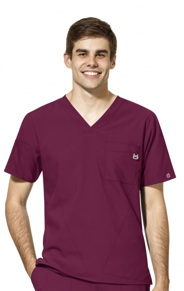 *FINAL SALE L 6355 W123 by WonderWink Men's V-Neck Scrub Top