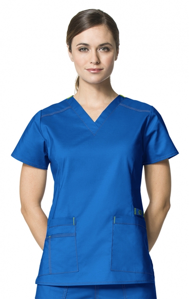 *VENTE FINALE 2XL 6108 WonderFlex Verity - Haut d’uniforme avec encolure en forme ‘’V’’