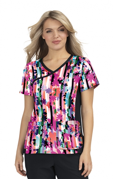 *FINAL SALE 385PR koi Raquel Print Top - Candy Striper