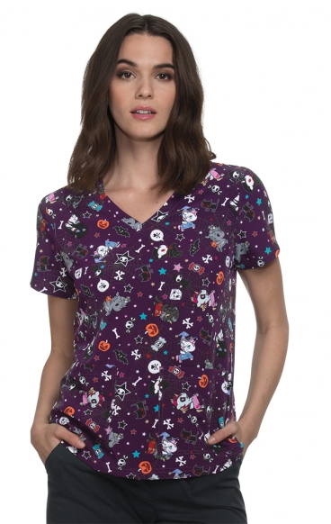 *FINAL SALE 384TKD koi Basics Leslie tokidoki Print Top - Unicorno Halloween