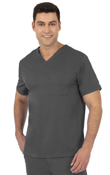 *VENTE FINALE 3XL 2591 Healing Hands haut Mason avec une poche et un col en V pour homme