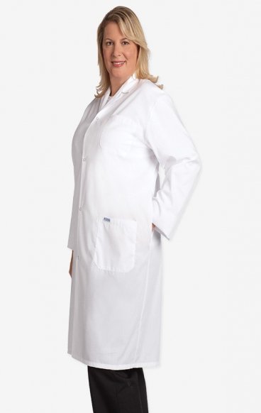 L407 Full Length Unisex Lab Coat Snap Front - Women's View L407 Full Length Unisex Lab Coat Snap Front - Women's View