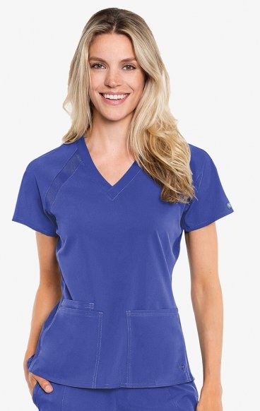 *FINAL SALE XS 8470 Med Couture Peaches Raglan Scrub Top *FINAL SALE XS 8470 Med Couture Peaches Raglan Scrub Top