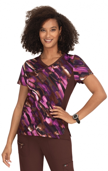 385PR koi Raquel Print Top - Watercolor Strokes