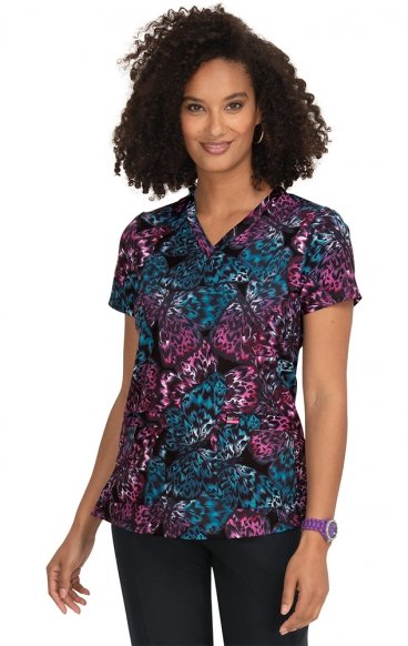 1071PR koi Lite Stretch Align Print Top - Exotic Wings