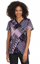 1055PR koi Stretch Haut d'Uniforme Imprimé Luisa - Meadow Patchwork