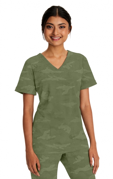 *FINAL SALE S 2353 Healing Hands Joy V-Neck Camo Top