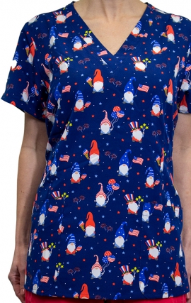 9810 Maevn Haut à Col en V Imprimé pour Femmes - Gnome of the Free