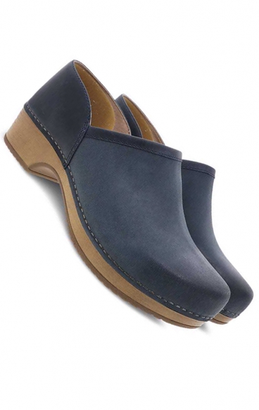 Brenna Navy Burnished Suede Women's Slip On by Dansko