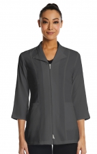 8801 Maevn SMART 3/4 Sleeve Zip Lab Jacket with Fashion Collar