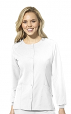 8155 W123 by WonderWink - Women's Crew Neck Warm Up Jacket