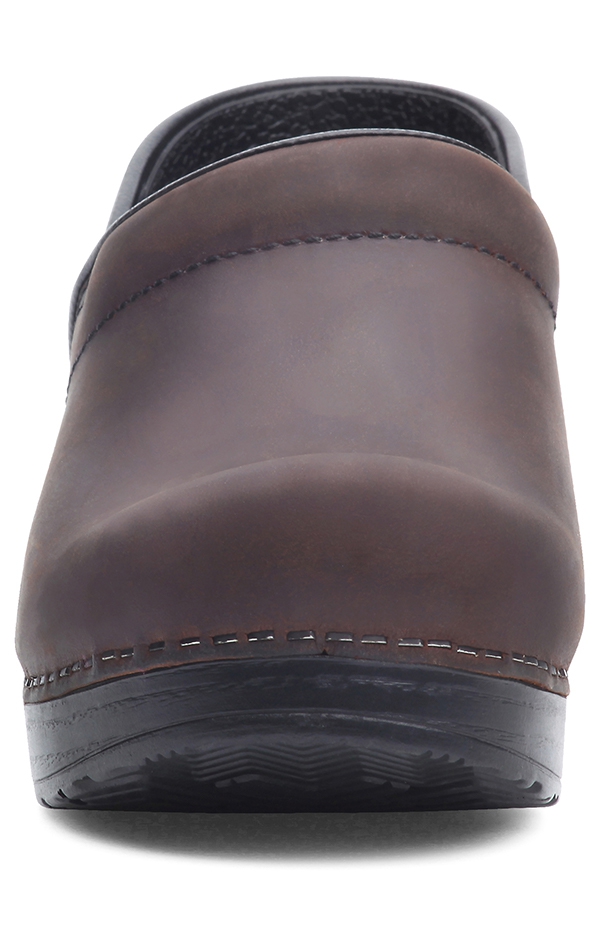 Professional Antique Brown Oiled Leather Clog by Dansko (Women's