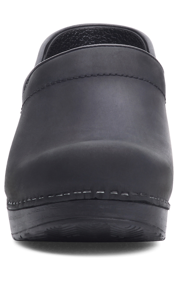 Professional Black Oiled Leather Clog by Dansko (Women's View 