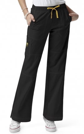 5214 WonderWink Pantalon de cargaison à quatre-sens - Black