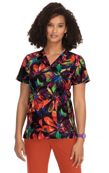 *FINAL SALE 1075PR Planet koi Aria Print Top - Fallen Leaves