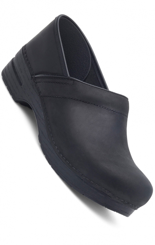Professional Black Oiled Leather Clog by Dansko (Women's View