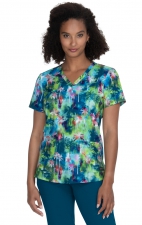 1079PR Planet koi Isla Print Top - Palm Oasis