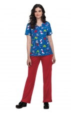 384PR koi Basics Leslie Top - Holiday Dino