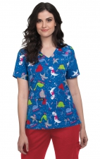 384PR koi Basics Leslie Top - Holiday Dino