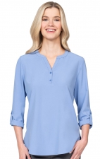 1035 Zavate Hospitality Stretch Blouse with 3/4 Roll Sleeves