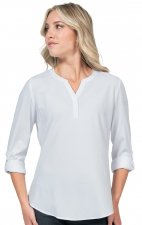 1035 Zavate Hospitality Stretch Blouse with 3/4 Roll Sleeves