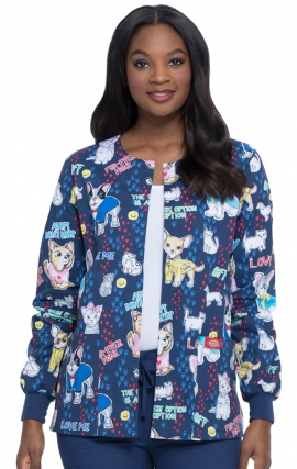 *FINAL SALE Snap Front Warm-Up Jacket in Adopt Don't Shop - Dickies Prints